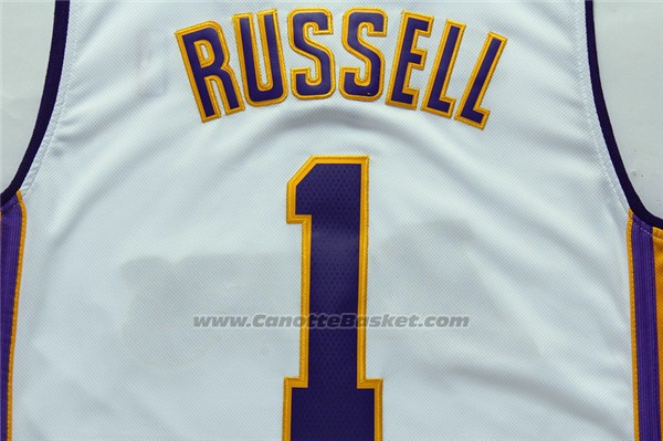 Maglia Los Angeles Lakers D'Angelo Russell #1 Bianco